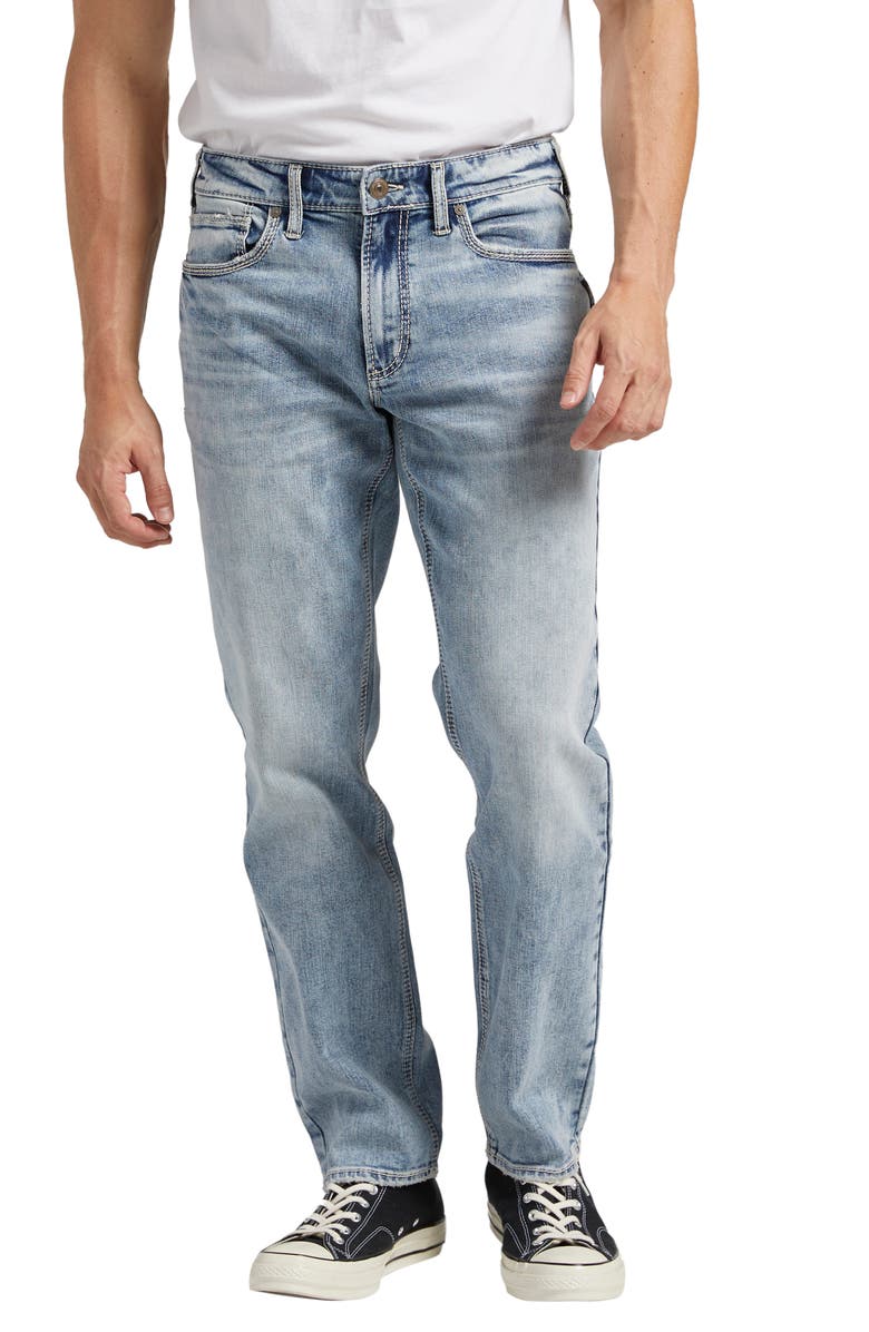 Silver Jeans Co. Eddie Athletic Fit Tapered Jeans, Main, color, Indigo