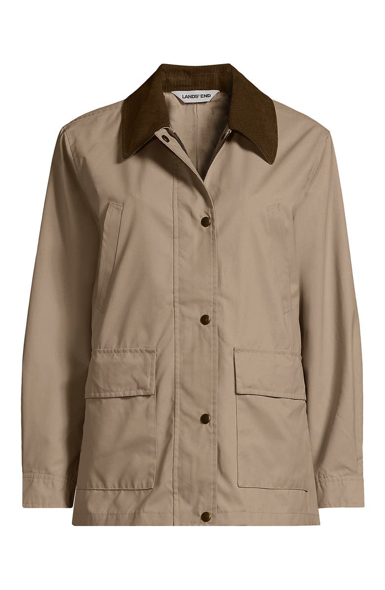 Lands' End Waxed Barn Jacket, Alternate, color, Soft Almond