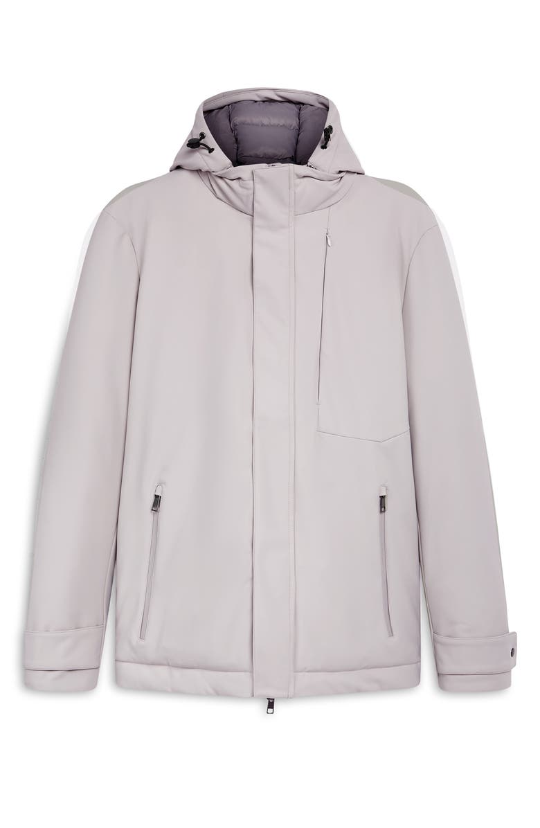 Bugatchi Full Zip Hooded Bomber Jacket, Alternate, color, 