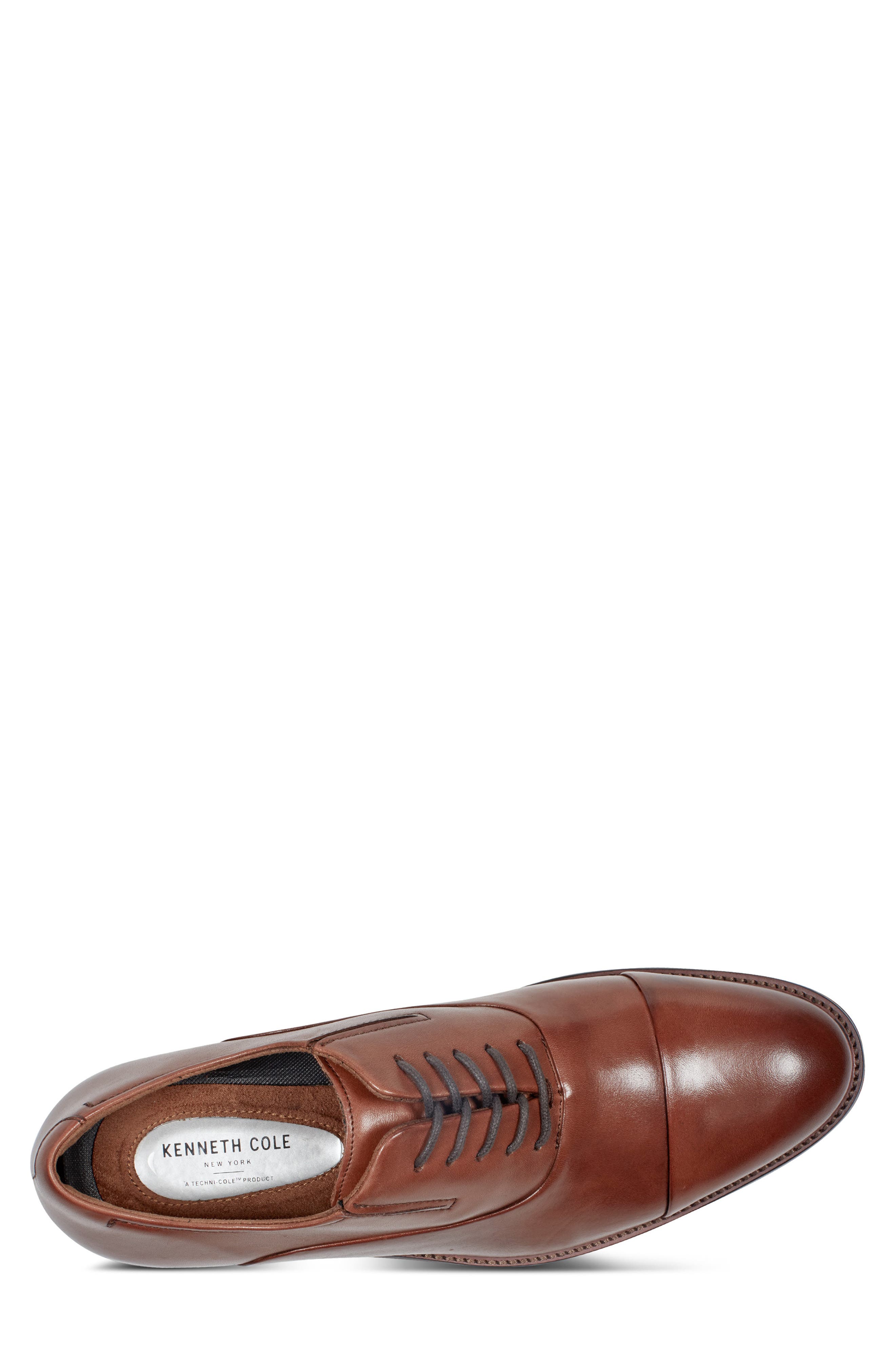 Tully Cap Toe Oxford, Alternate, color, COGNAC/ DARK BROWN