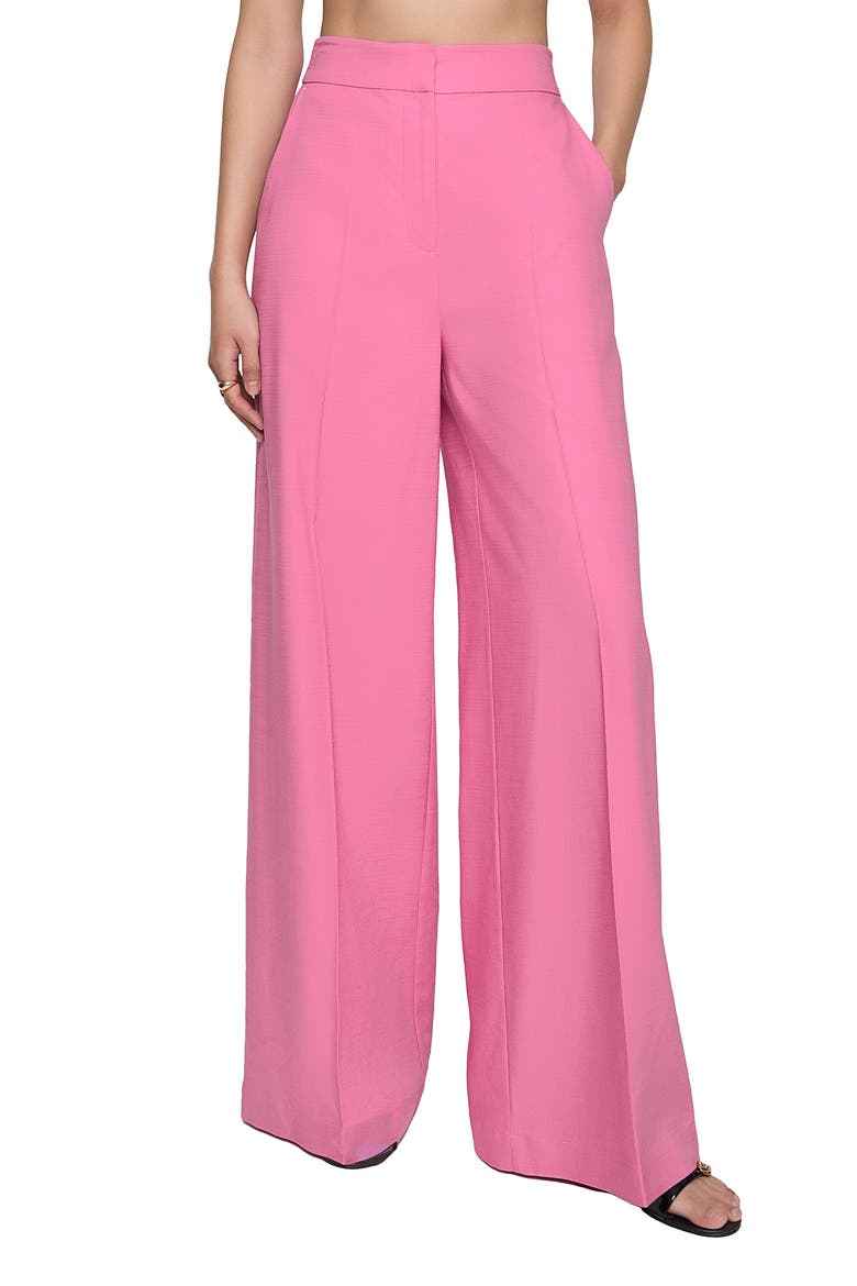 Freya Pleated Wide Leg Pants, Main, color, ULTRA PINK