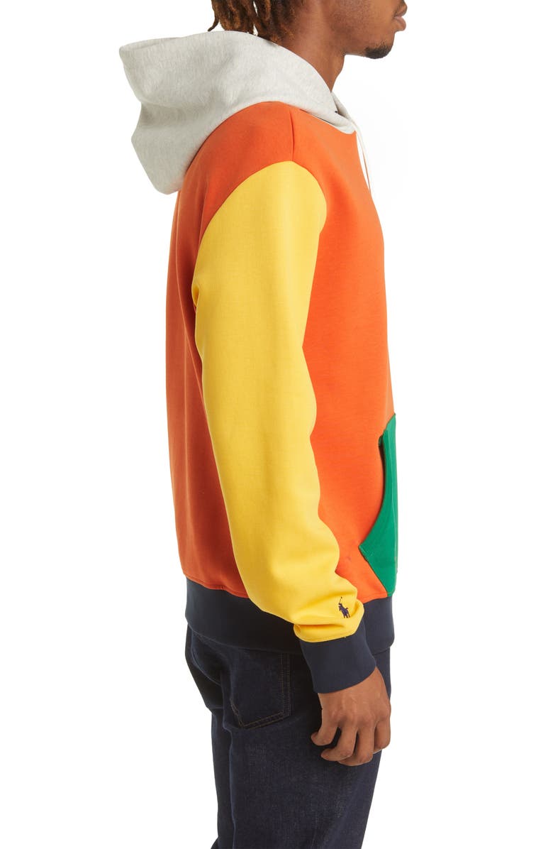 Polo Ralph Lauren Men's Colorblock Fleece Pullover Hoodie, Alternate, color, 