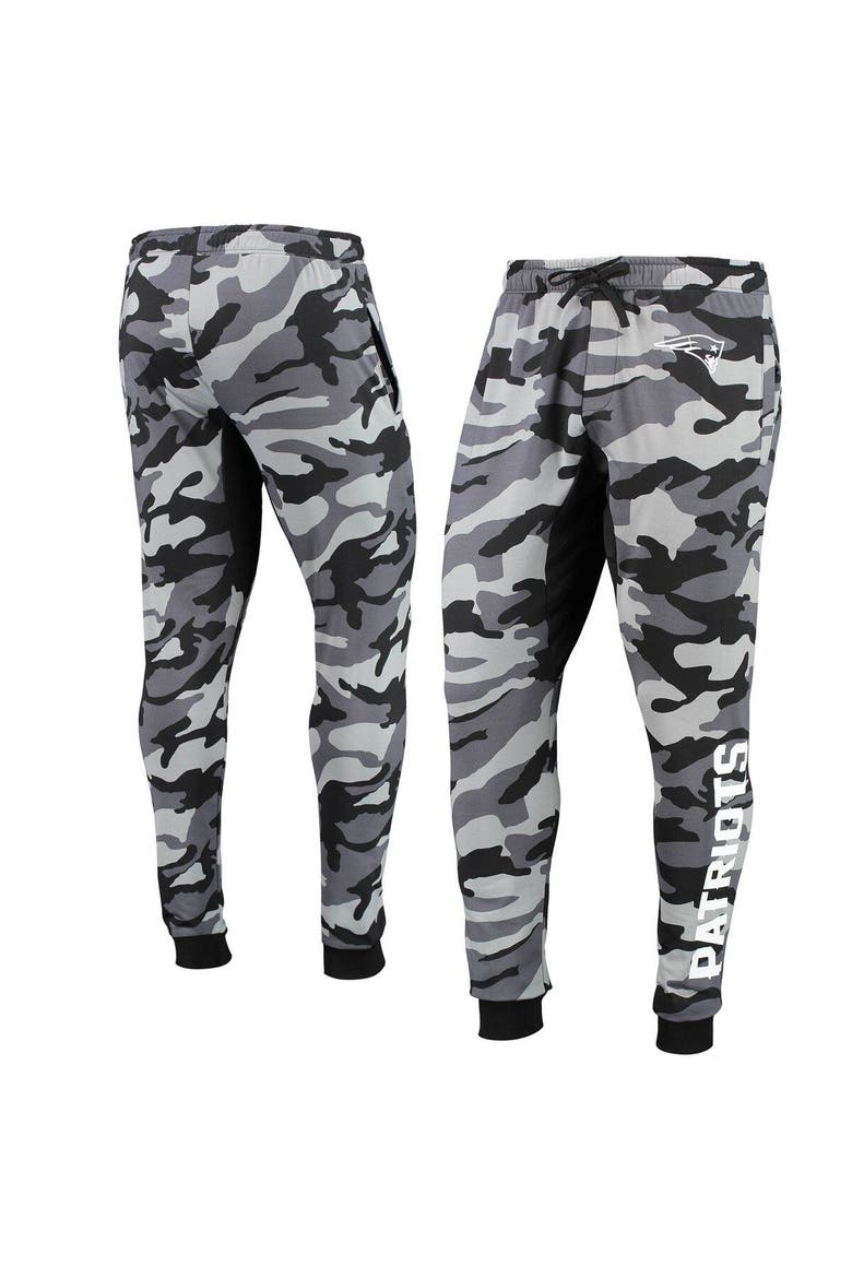 Men's FOCO Black New England Patriots Camo Jogger Pants, Main, color, Black