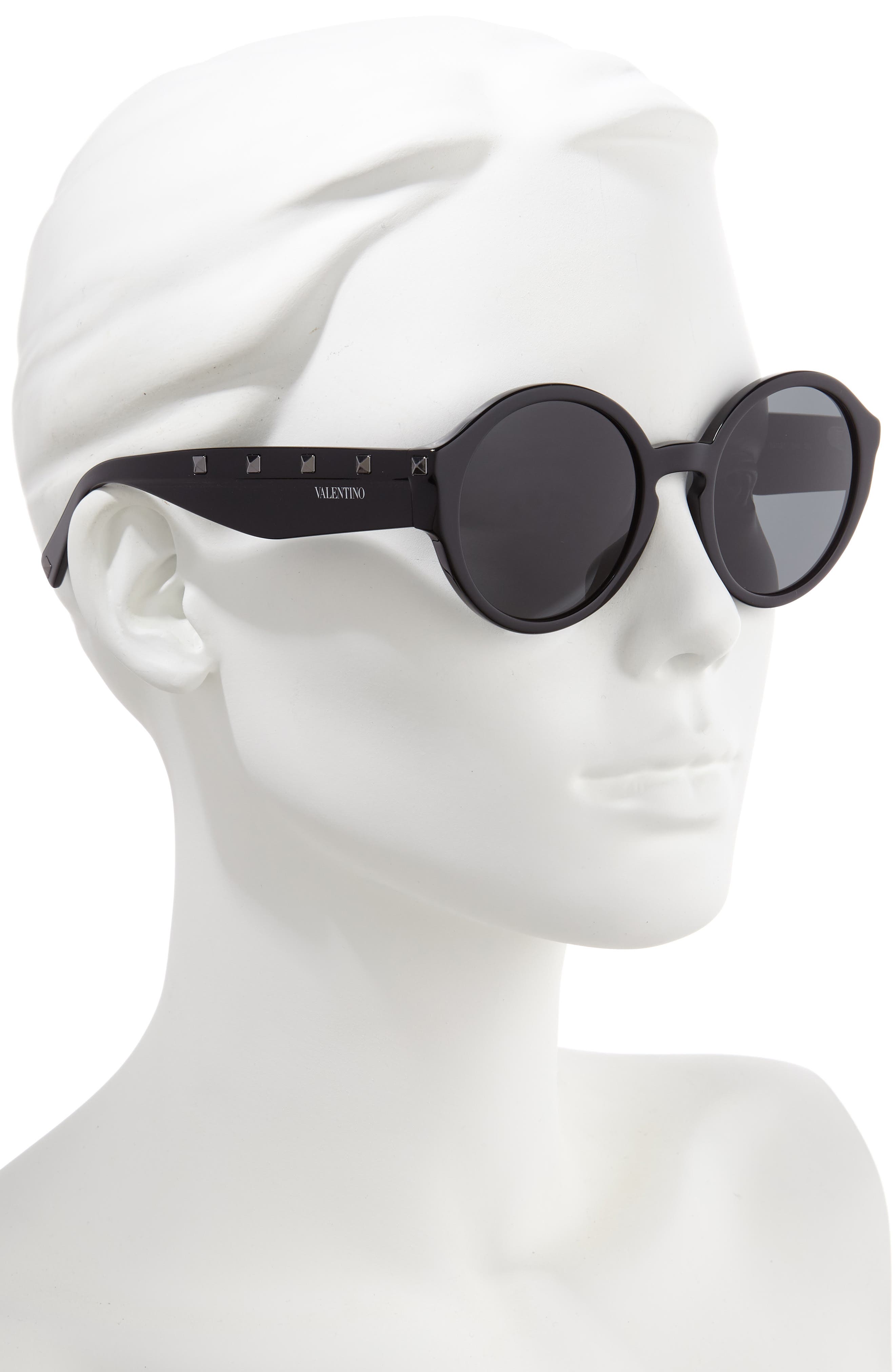 Valentino Garavani Valentino Rockstud 52mm Round Sunglasses (Women ...