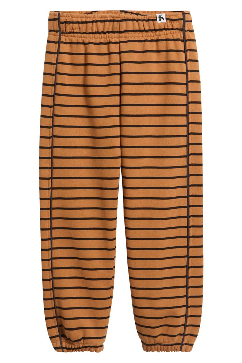 Kids' Stripe Organic Cotton Joggers, Main, color, BROWN
