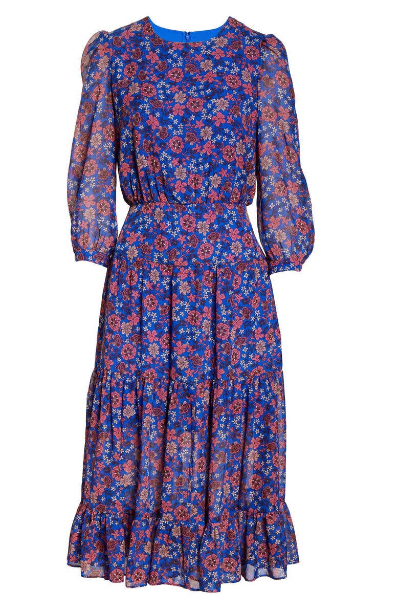 Chelsea28 Floral Fit & Flare Midi Dress, Alternate, color, 