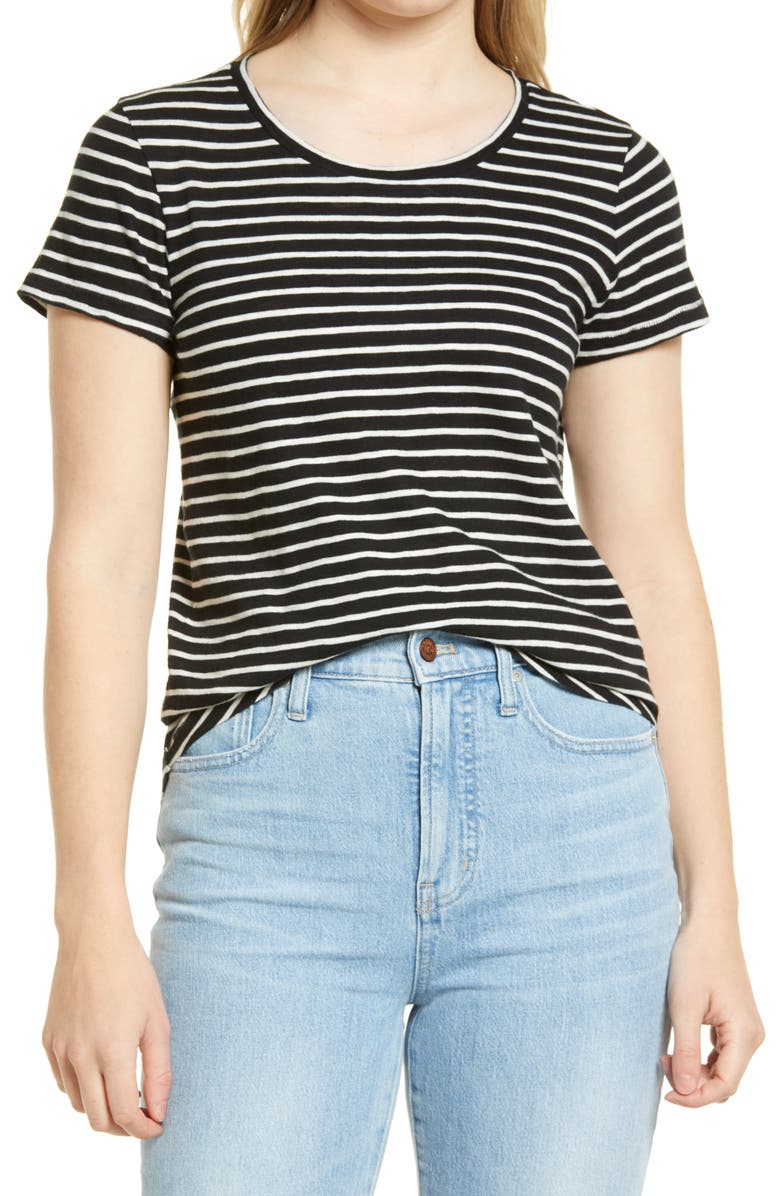 Caslon<sup>®</sup> Slub Crewneck Tee, Main, color,