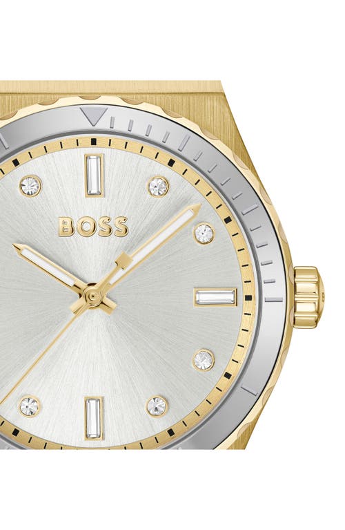 Hugo Boss Women's Candor Sport Quartz Ionic Plated Thin Gold-tone Stainless-steel Watch, 32mm In Gold