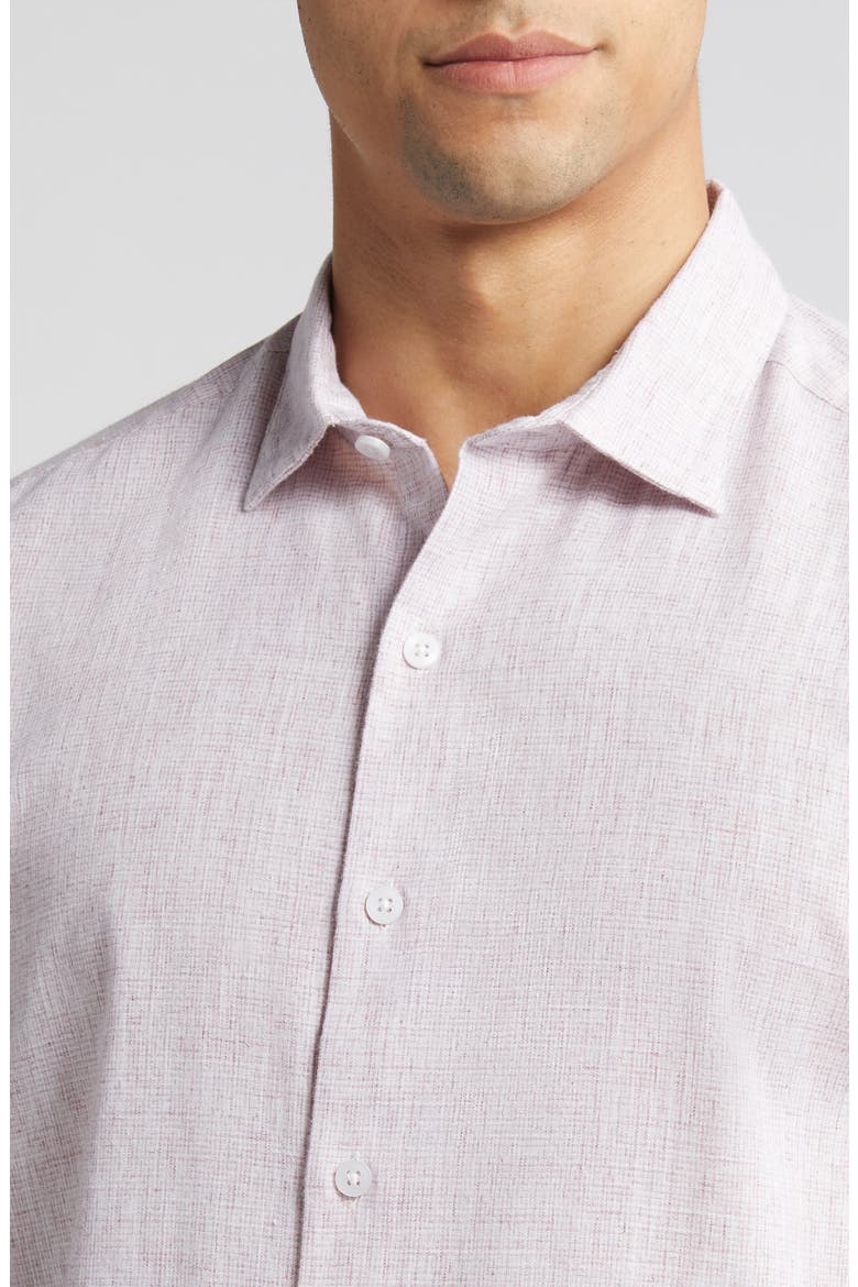 Legato Short Sleeve Button-Up Shirt, Alternate, color, PINK
