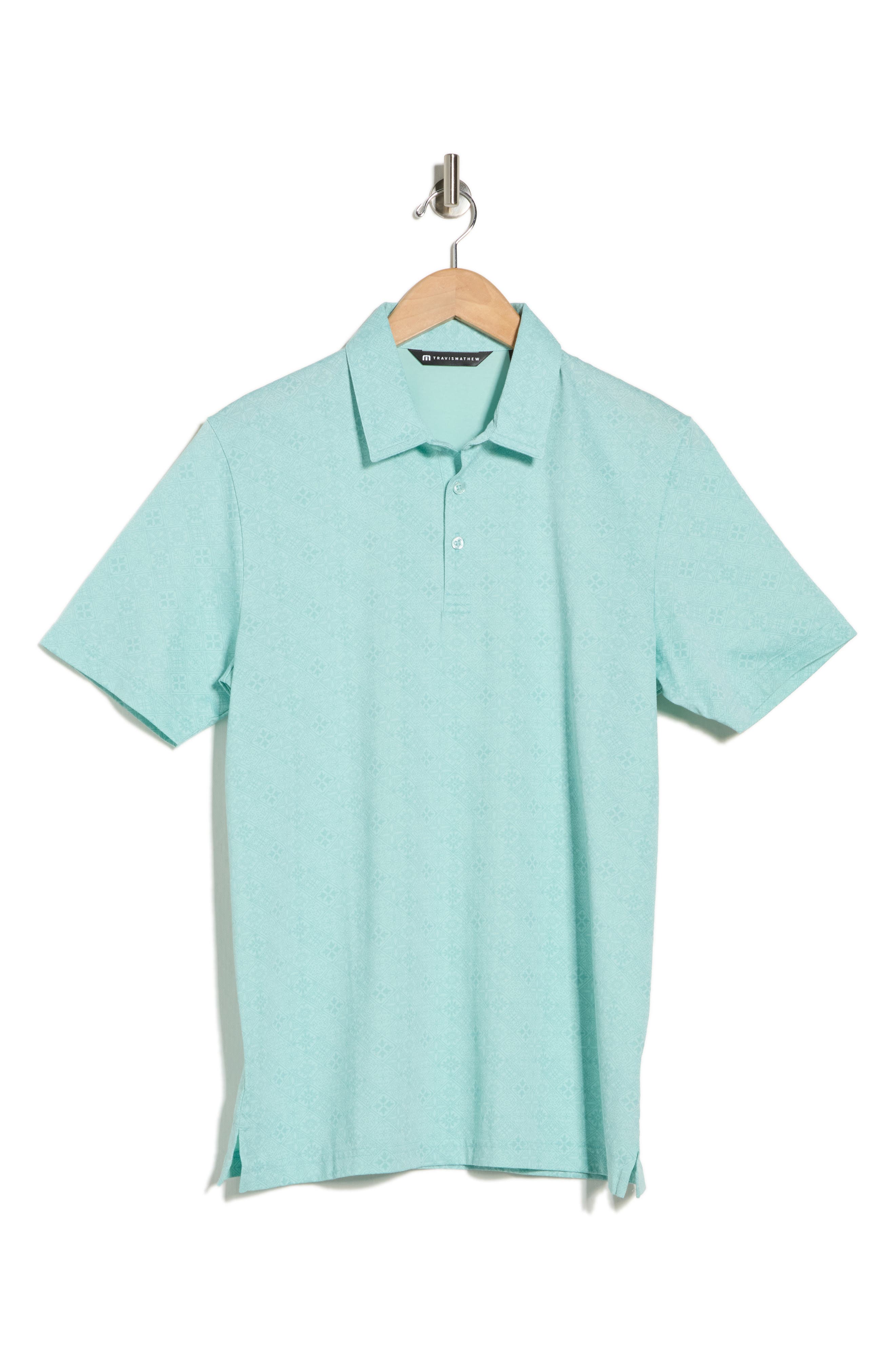 TravisMathew Acropolis Geo Print Cotton Blend Polo