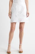 Caslon® Eyelet Lace Miniskirt