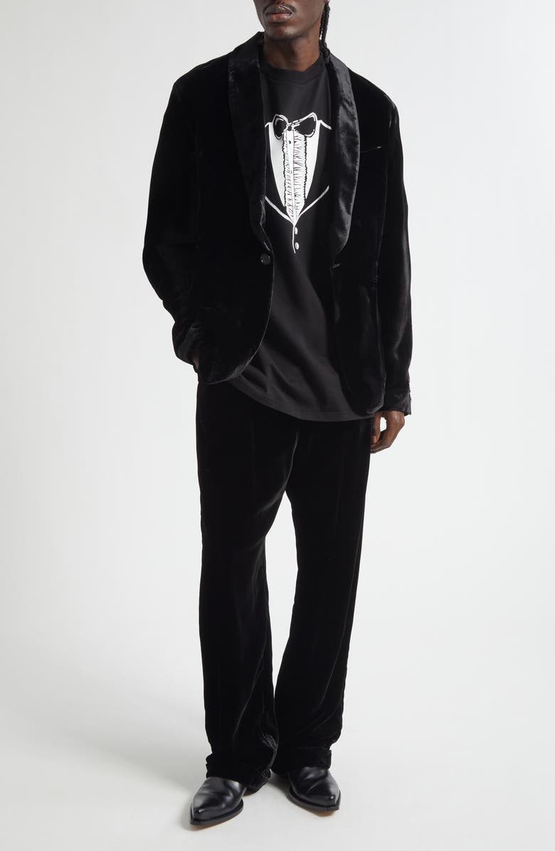 TAKAHIROMIYASHITA TheSoloist. Shawl Collar Jacket, Alternate, color, Black