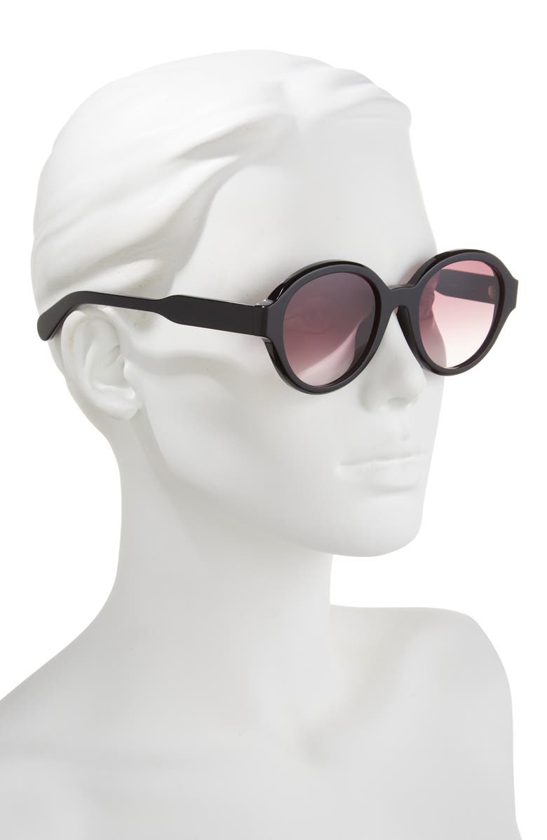 Chloé 54mm Round Sunglasses, Alternate, color, Black Black Red