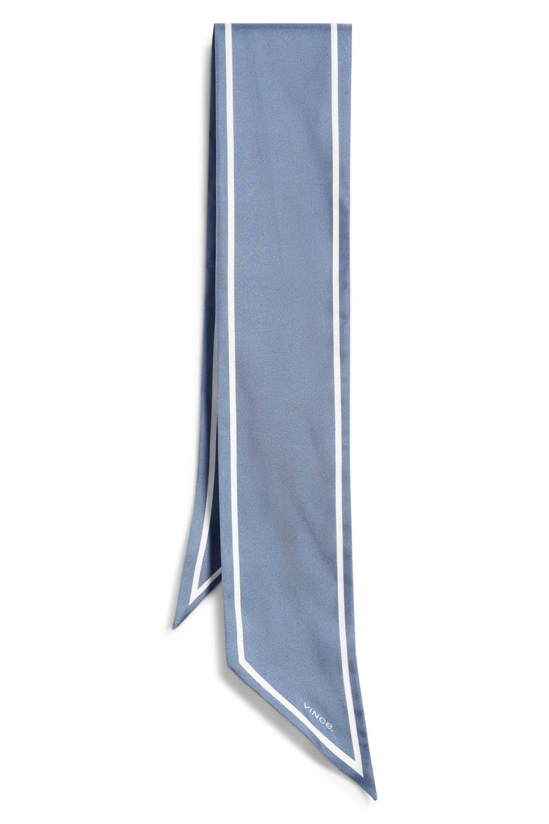 Stripe Silk Scarf, Alternate, color, AZUL