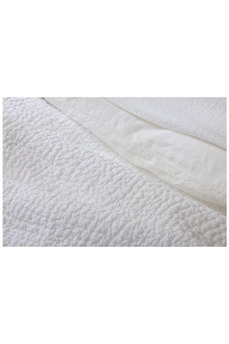 Pebbled Handstitched Organic Cotton Quilt, Alternate, color, ALPINE WHITE
