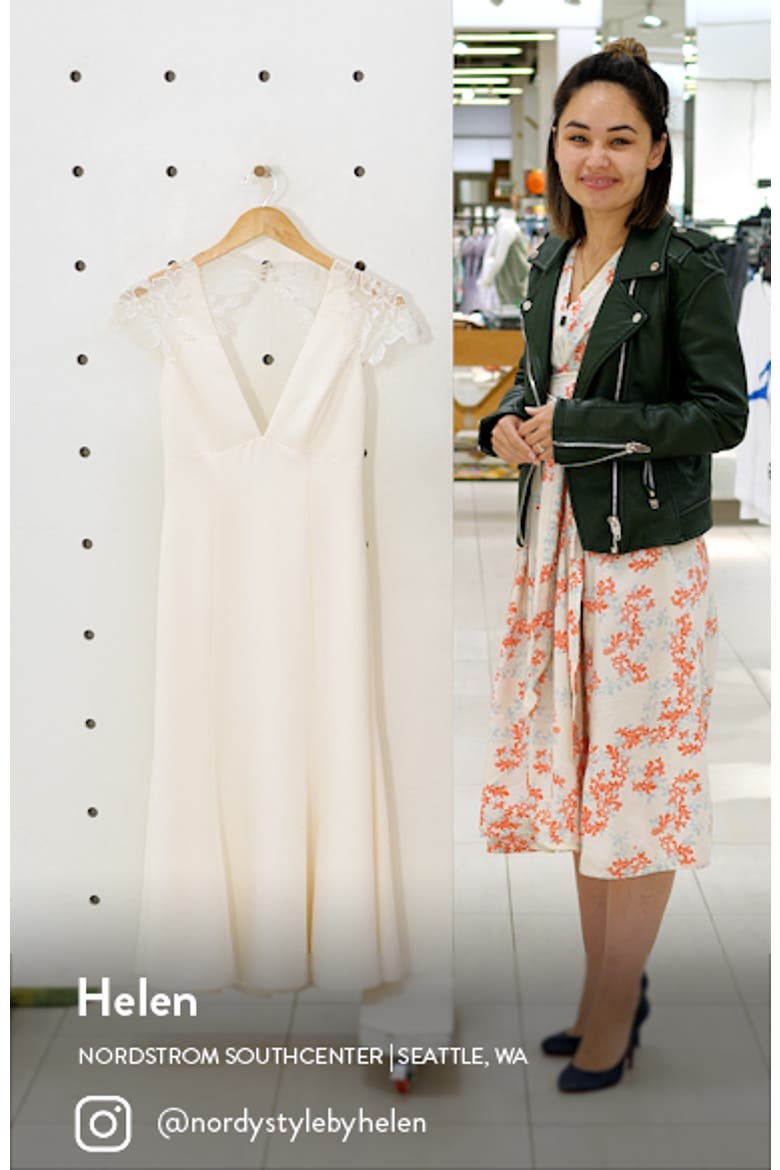 Lace Back Tea Length Dress video