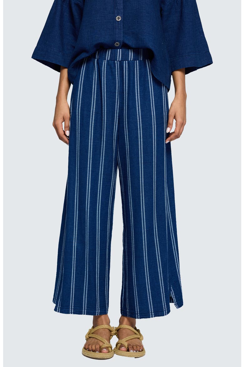 Azalea Denim Muslin Pants, Alternate, color, Stripe Denim