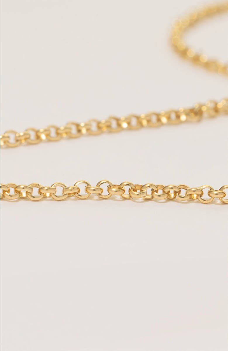 MADE BY MARY Rolo Chain Anklet, Alternate, color, Silver