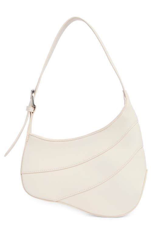 Bcbg Layered Asymmetric Shoulder Bag In Optic White