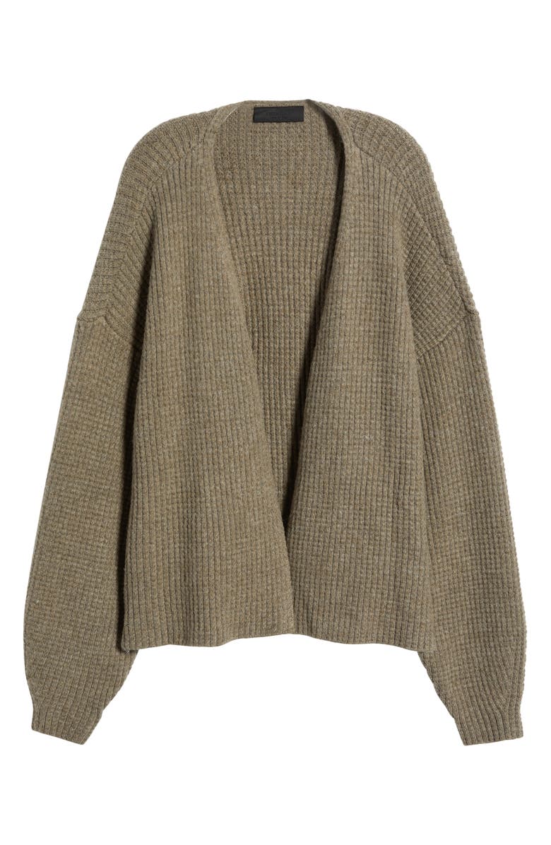 Fear of God Essentials Heavyweight Waffle Cardigan, Alternate, color, 