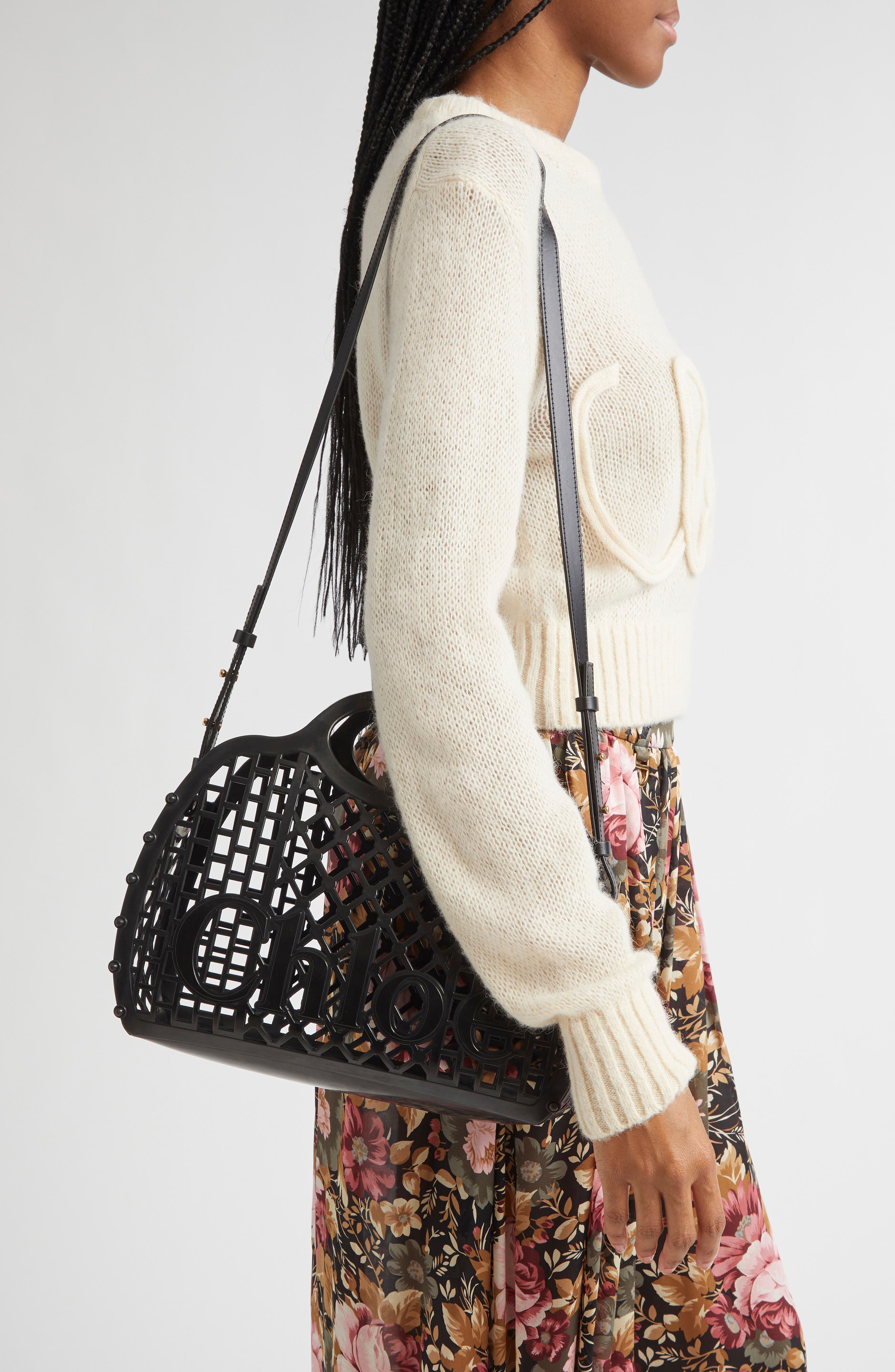 Chloé Cage Jelly Tote, Alternate, color, 