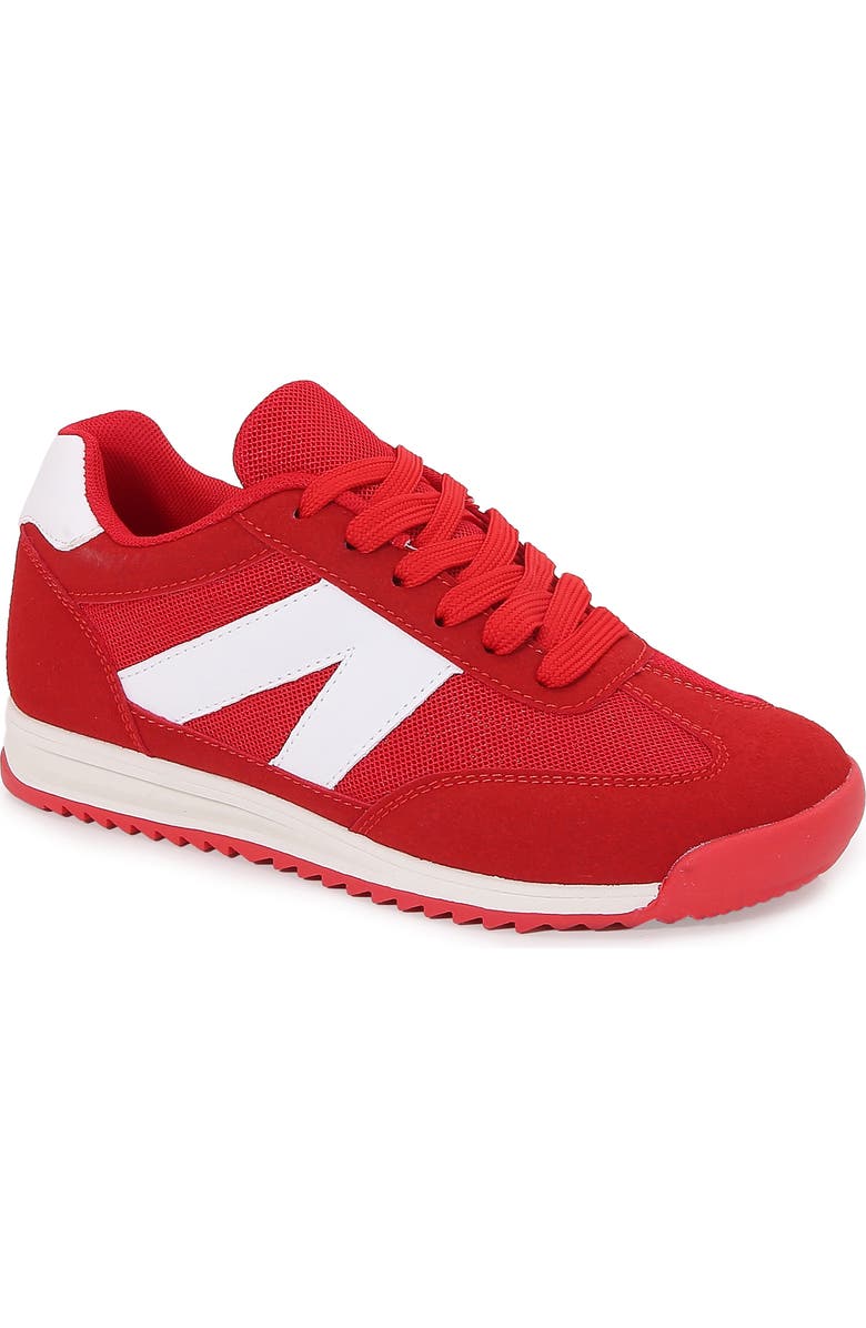 BERNESS Leena Bike Toe Wedge Sneaker, Main, color, Red