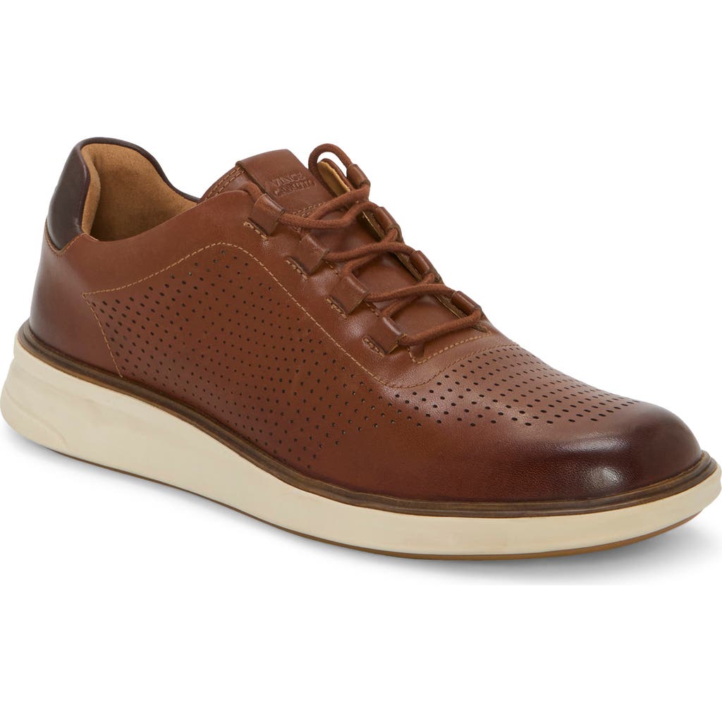 Vince Camuto Hind Perforated Leather Oxford In Brown