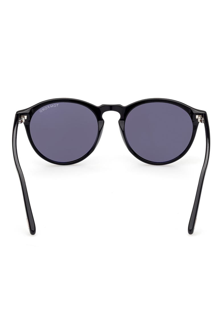 Aurelle 52mm Phantos Sunglasses, Alternate, color, SHINY BLACK / SMOKE