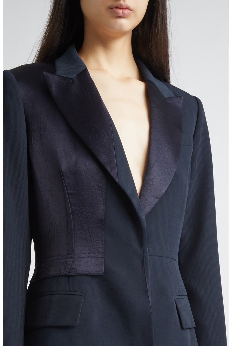 Cady & Washed Twill Blazer, Alternate, color, ULTRA NAVY