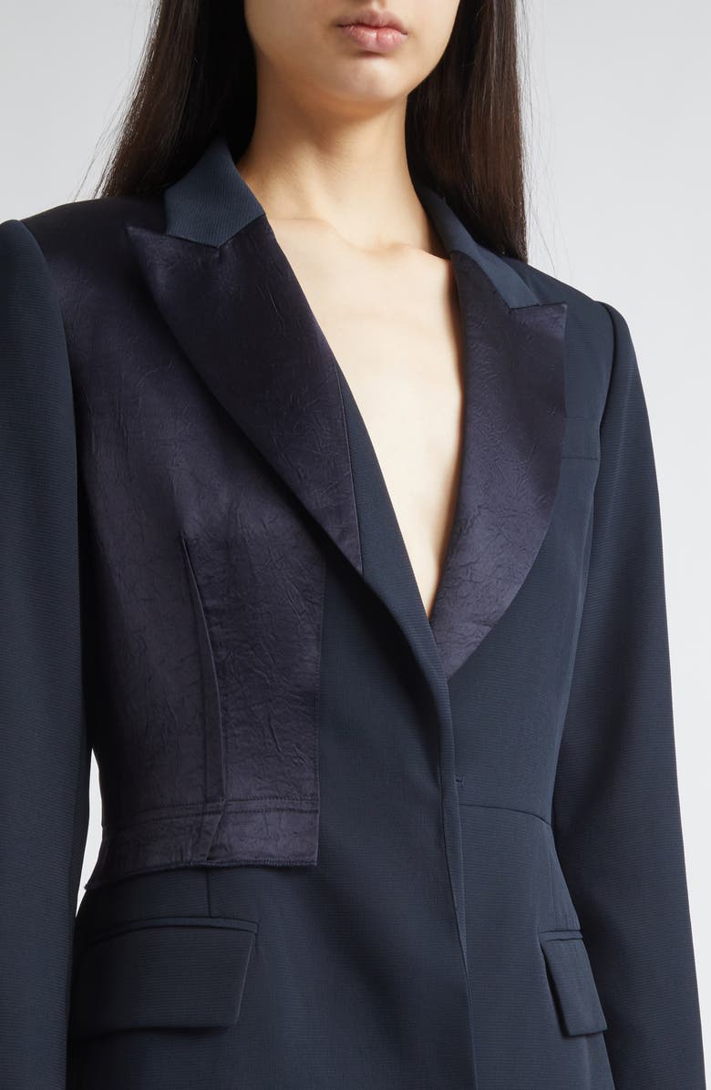 Jason Wu Collection Cady & Washed Twill Blazer, Alternate, color, Ultra Navy