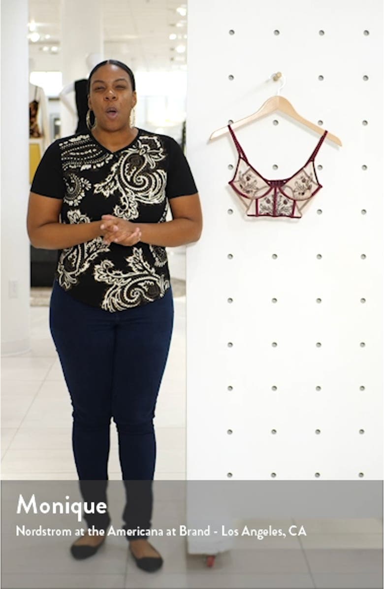 Thistle and Spire Verona Embroidered Longline Bralette, sales video thumbnail