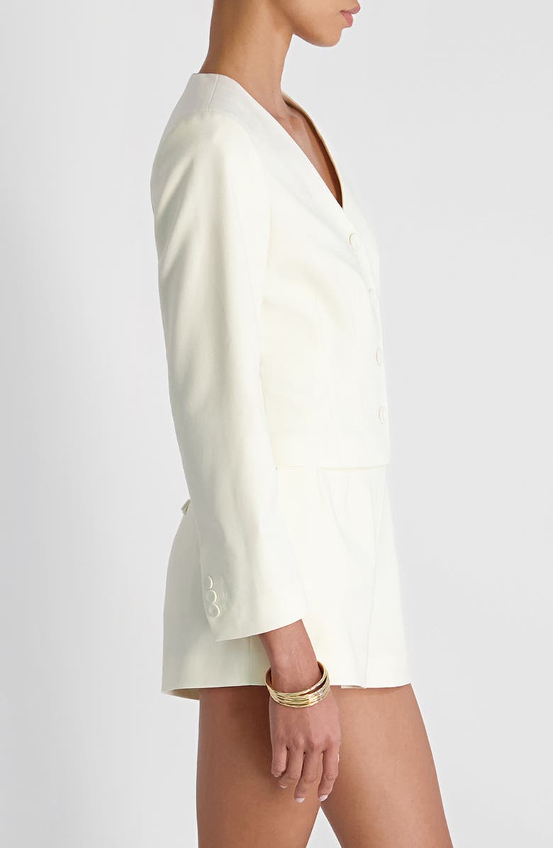 French Connection Halsey Twill Crop Jacket, Alternate, color, Porcelain Cream