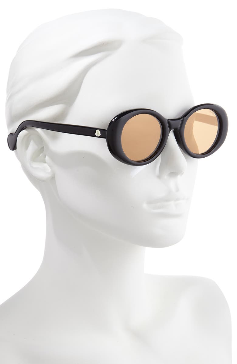 Moncler 48mm Round Sunglasses, Alternate, color, 