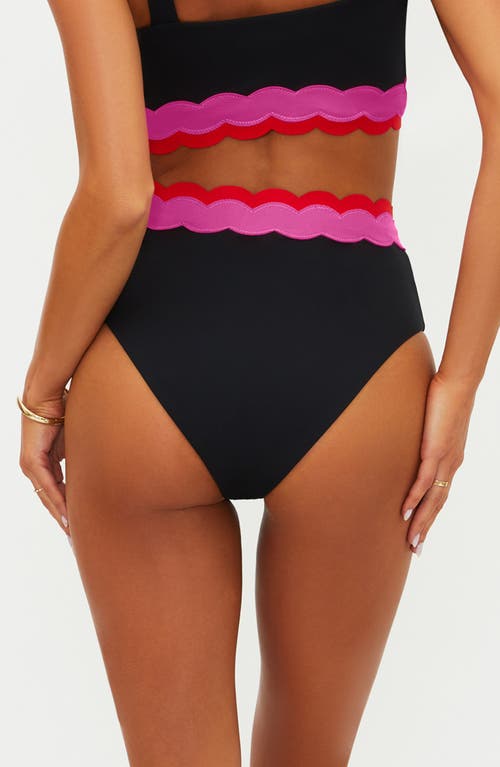 Beach Riot Harriet High Waist Bikini Bottoms In Black