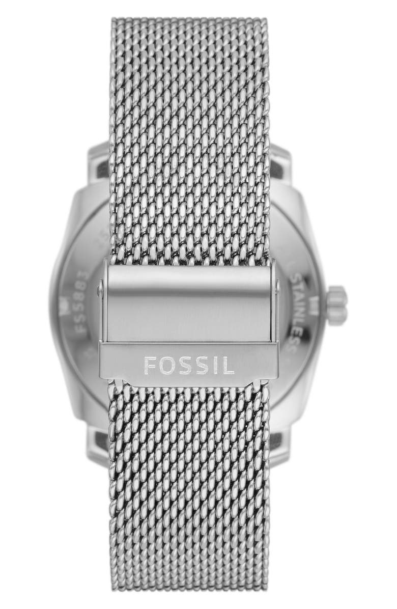 Fossil Machine Mesh Strap Watch, 42mm, Alternate, color,