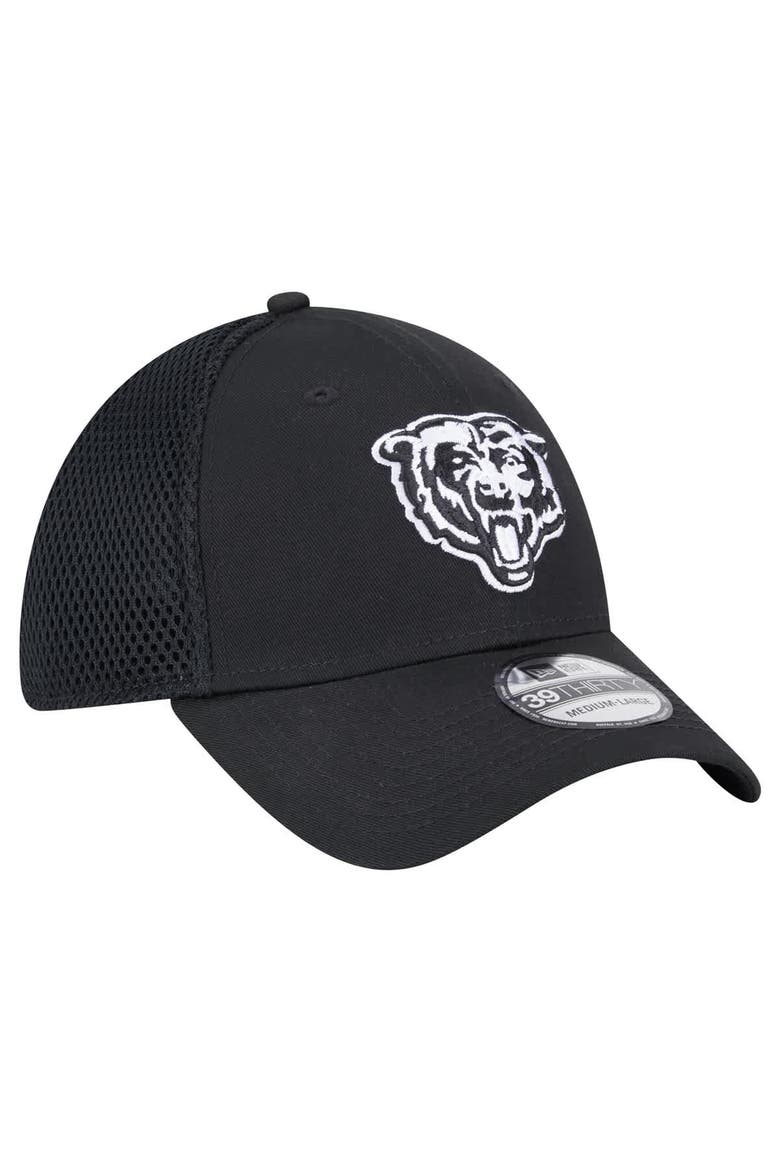 Men's New Era Black Chicago Bears Main Neo 39THIRTY Flex Hat, Alternate, color, Black