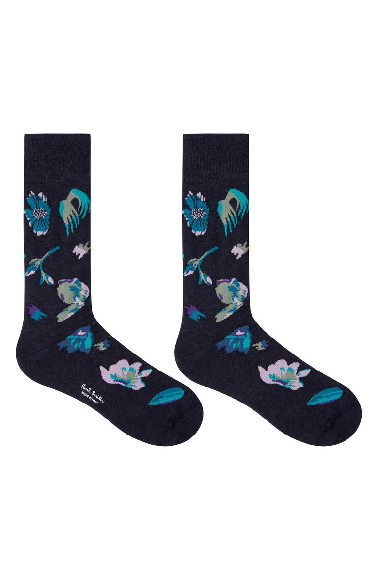 Paul Smith Floral Dress Socks, Alternate, color,