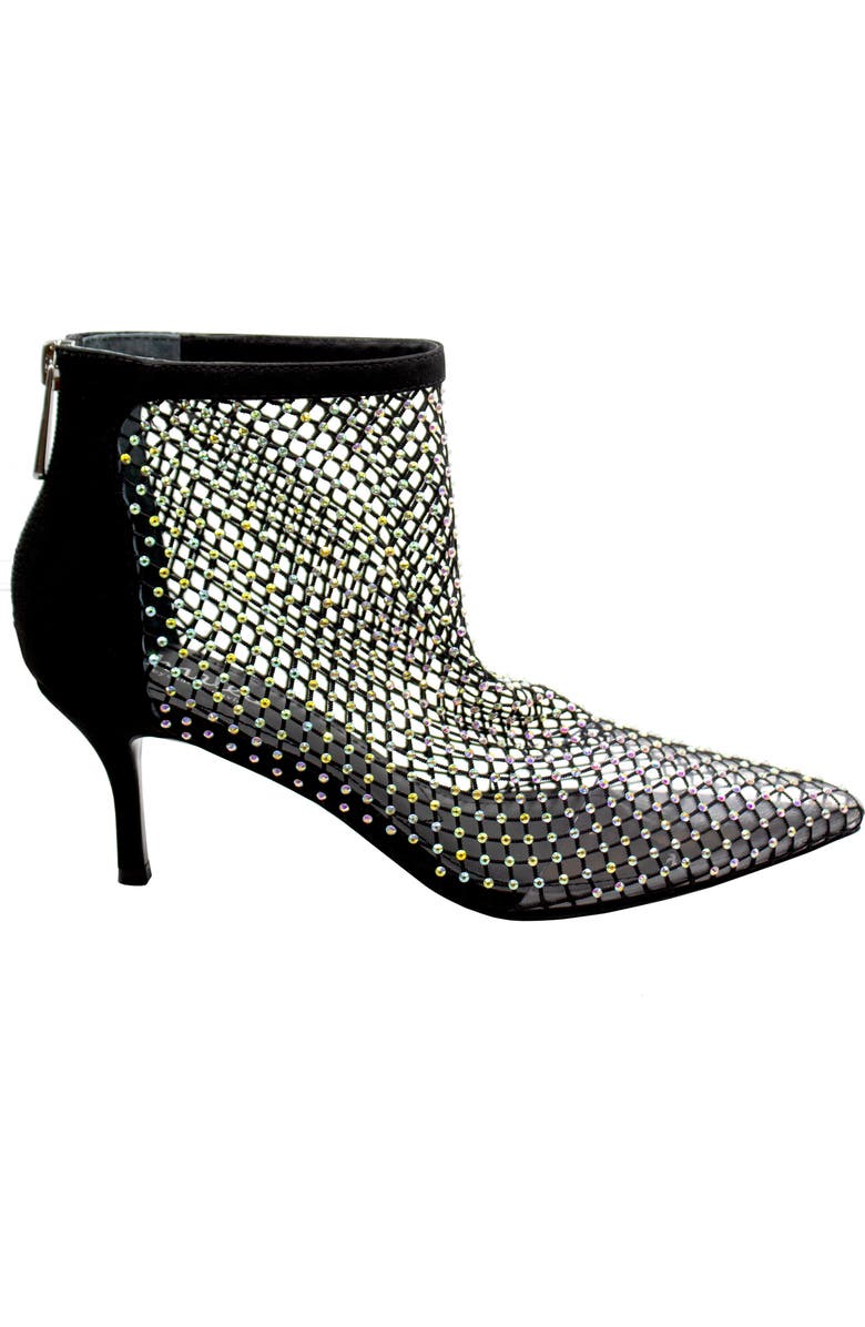 Charles by Charles David Afterhours Rhinestone Mesh Bootie, Alternate, color, Black-Ir