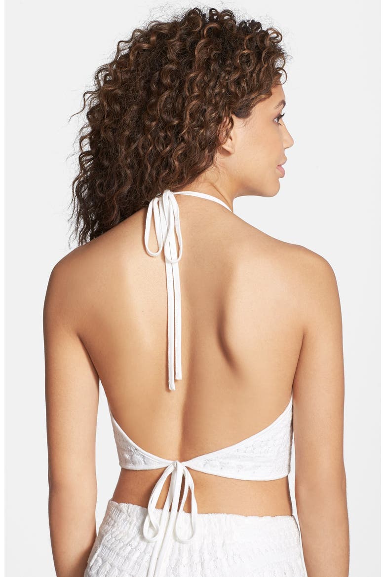 'Mystic Spell' Crop Halter Top, Alternate, color, OFFWHITE