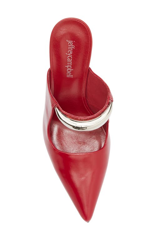 Jeffrey Campbell Mindful Pointed Toe Pump In Red Silver