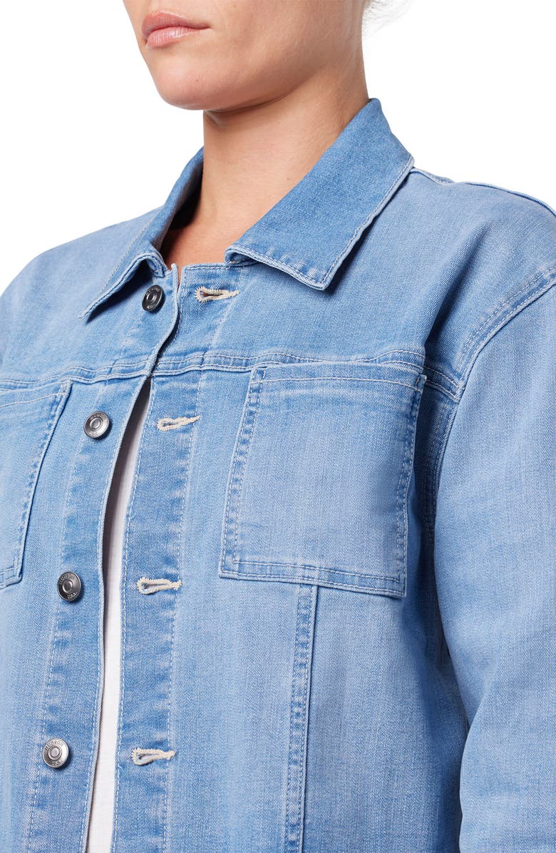 Hudson Jeans Crop Denim Shirt-Jacket, Alternate, color, Luna