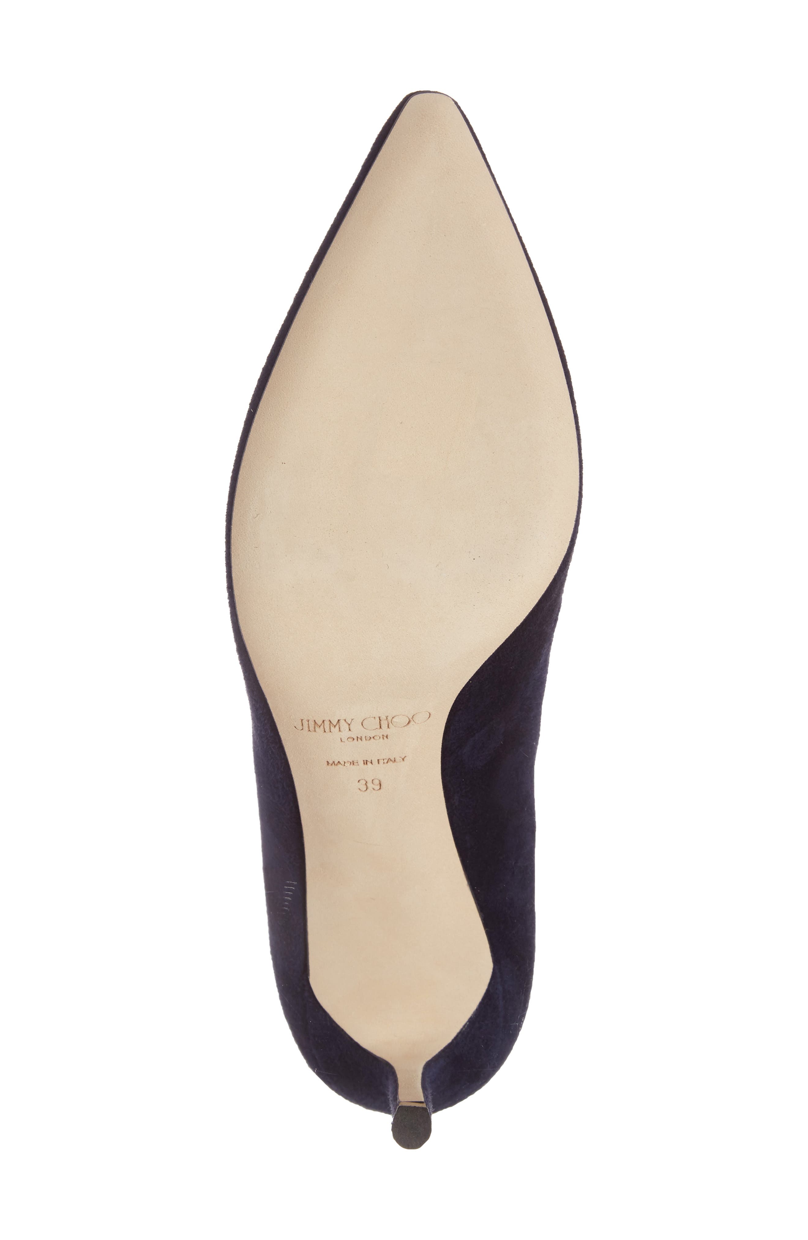 Jimmy Choo Romy 85 Suede Pump, Alternate, color, Navy Suede