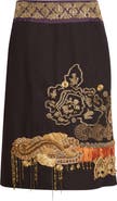 Dries Van Noten Sentista Embellished Cotton Twill Skirt
