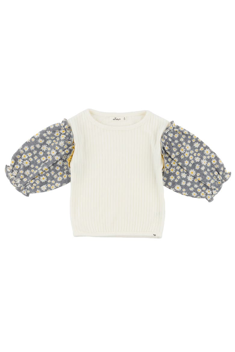 Pucker Nellie Blouse-Toddler, Little Kid, Main, color, Heather Grey