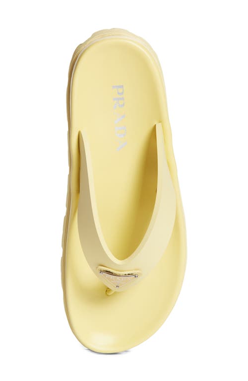 Prada Lug Sole Flip Flop In Neutral