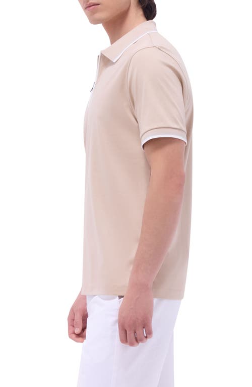 Bugatchi Tipped Quarter Zip Polo