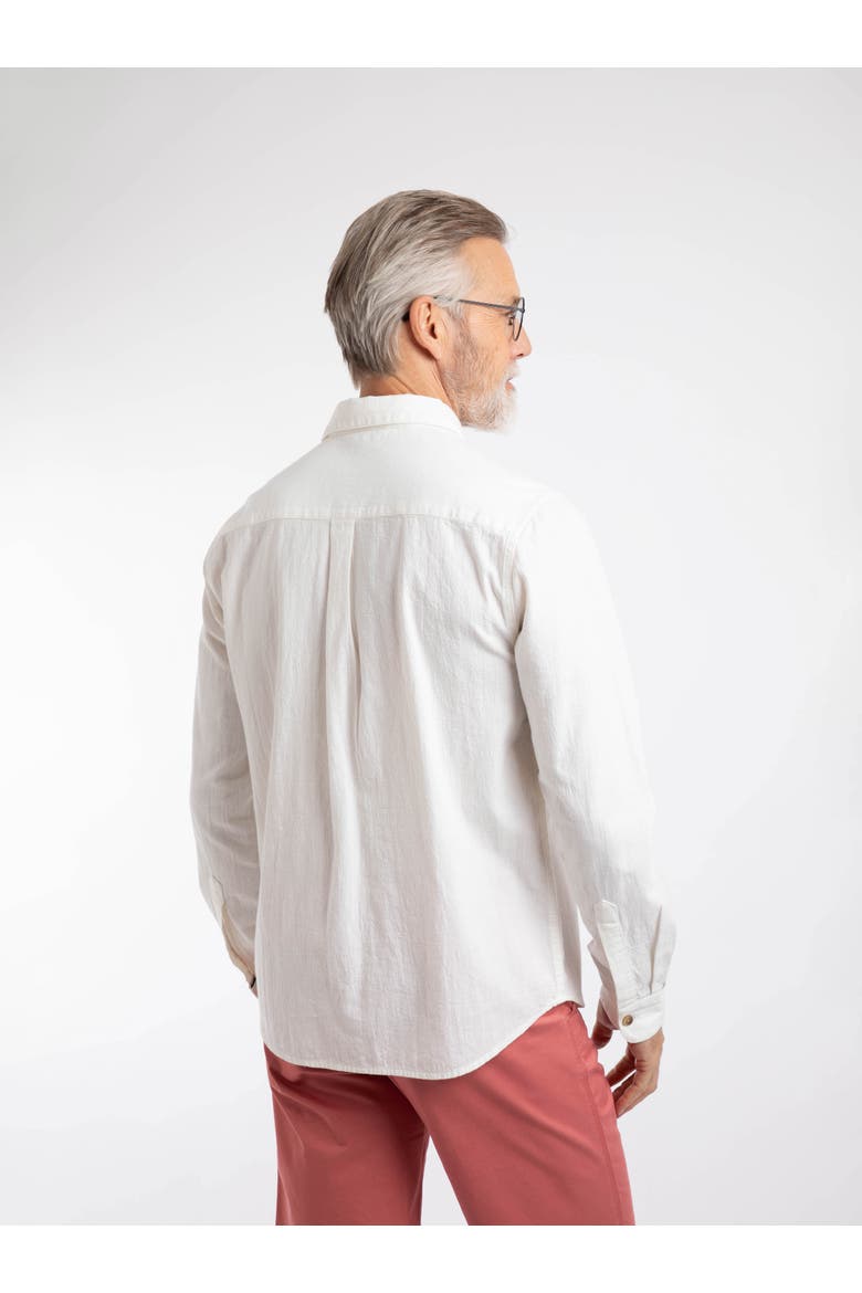 Geoffery Long Sleeve Textured Shirt, Alternate, color, Dusty White