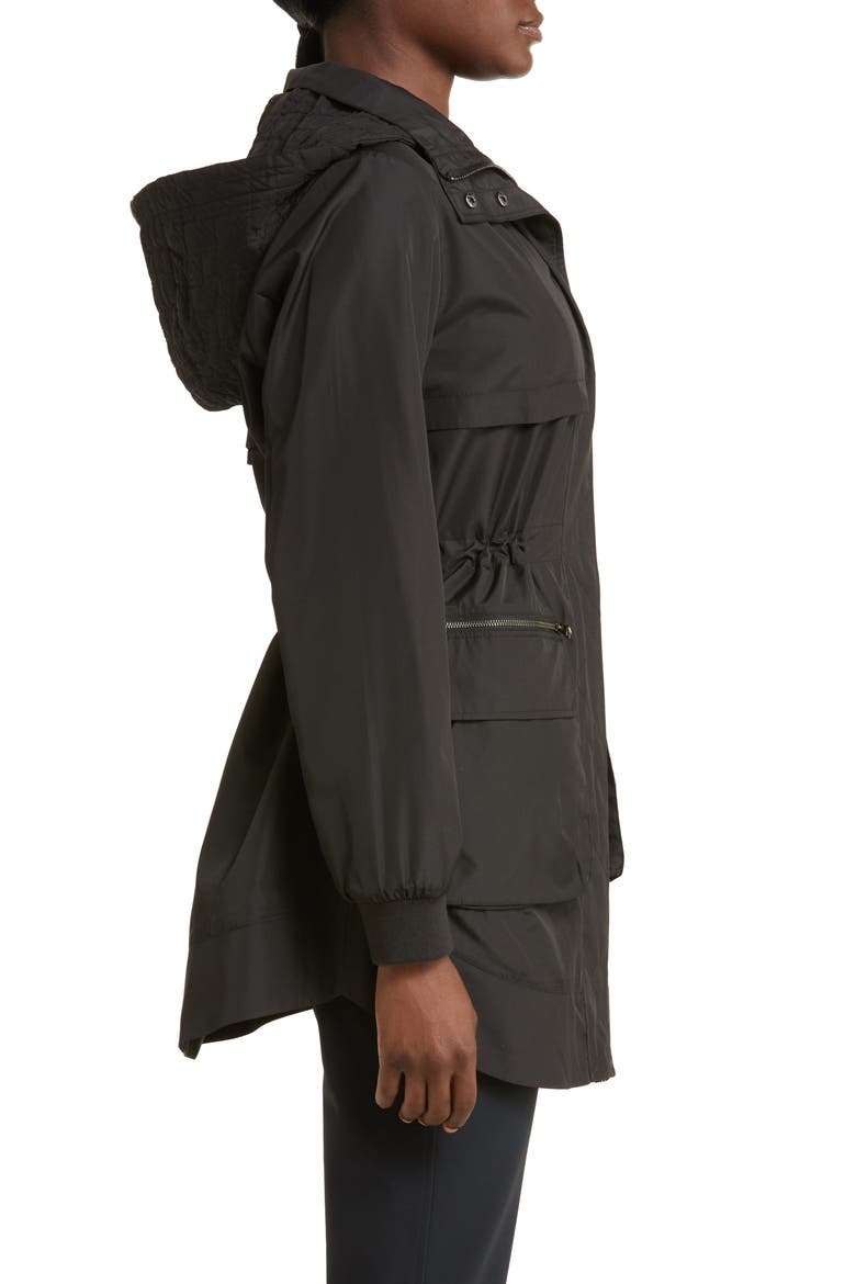 Water Resistant Rain Jacket, Alternate, color, BLACK