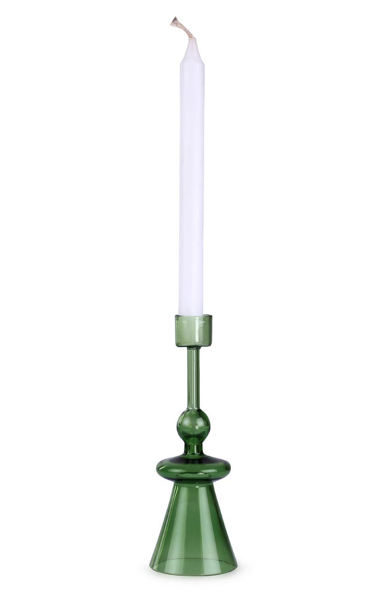Casa Amarosa Glass Candle Holder, Main, color, Green