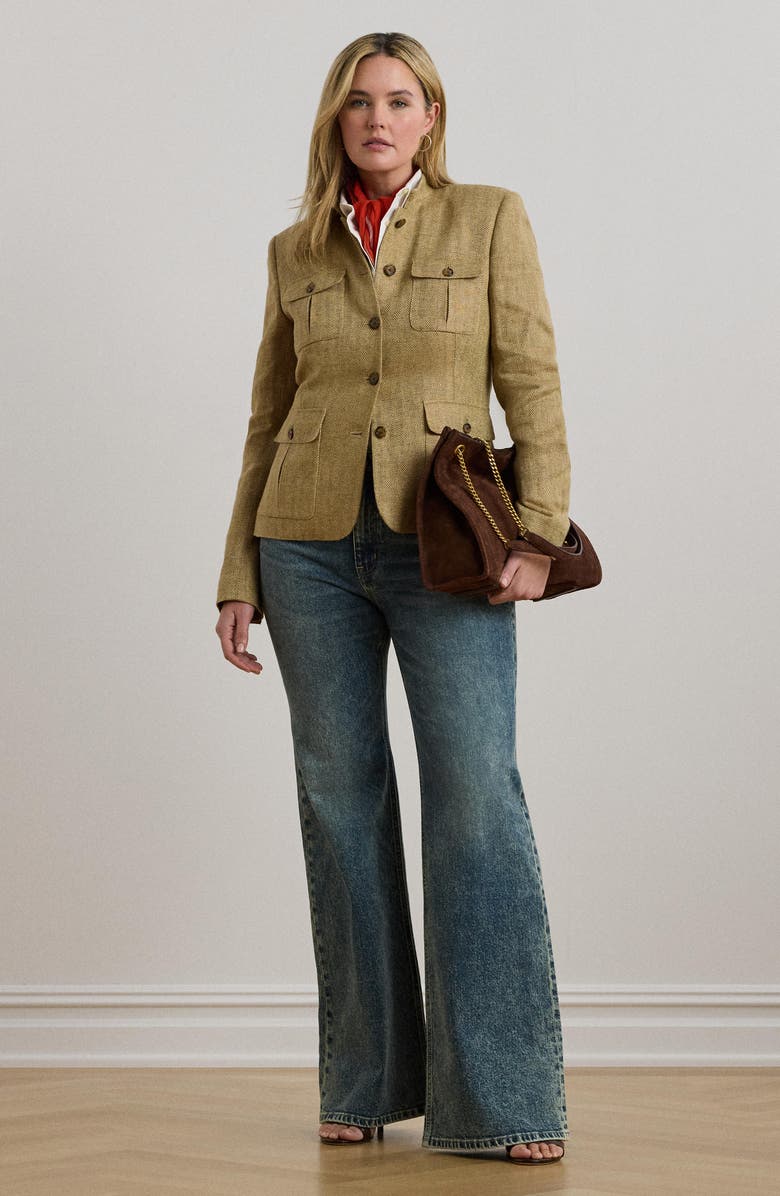 Lauren Ralph Lauren High Waist Flare Leg Jeans, Alternate, color, 